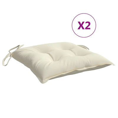 Chair Cushions 2 pcs Cream White 50x50x7 cm Oxford Fabric Payday Deals