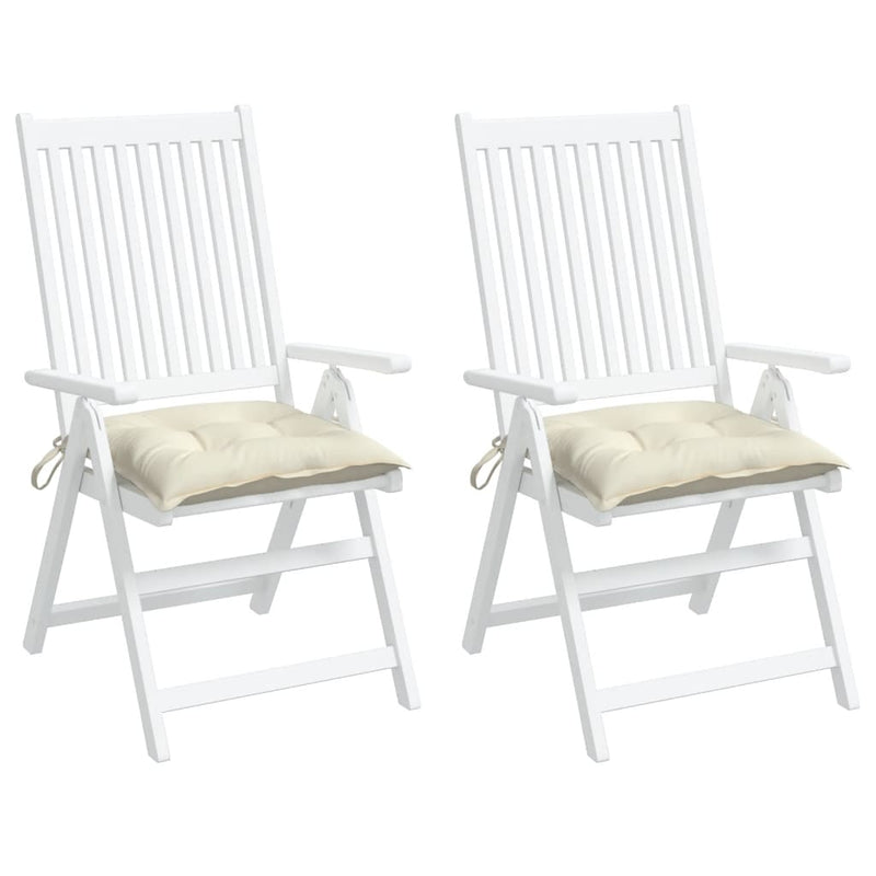 Chair Cushions 2 pcs Cream White 50x50x7 cm Oxford Fabric Payday Deals