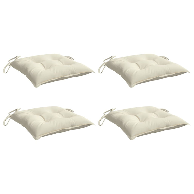 Chair Cushions 4 pcs Cream White 40x40x7 cm Oxford Fabric Payday Deals
