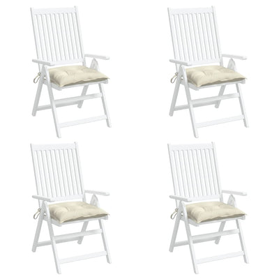 Chair Cushions 4 pcs Cream White 50x50x7 cm Oxford Fabric Payday Deals