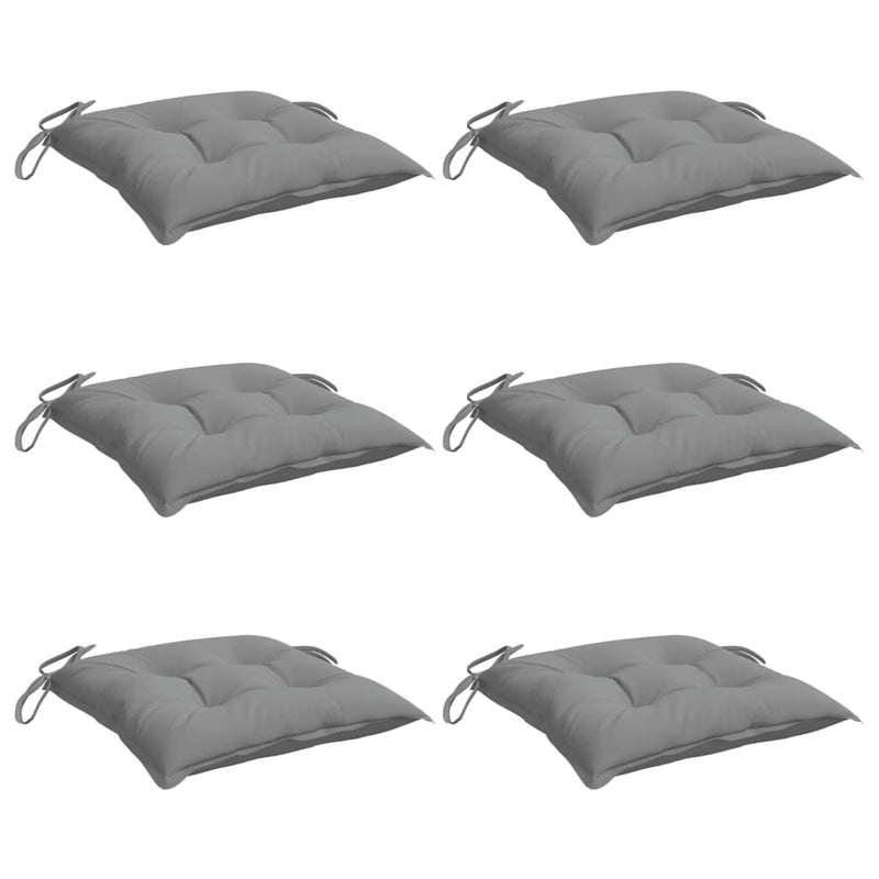 Chair Cushions 6 pcs Grey 40x40x7 cm Oxford Fabric Payday Deals