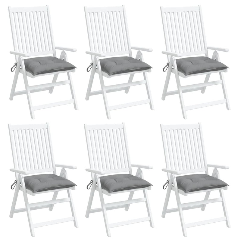 Chair Cushions 6 pcs Grey 40x40x7 cm Oxford Fabric Payday Deals