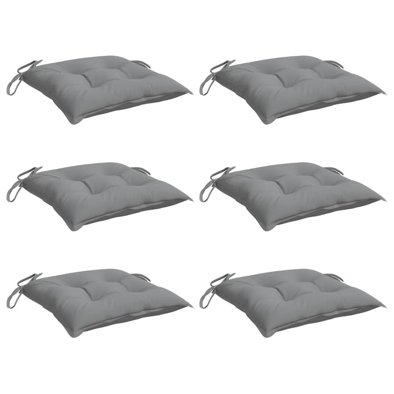 Chair Cushions 6 pcs Grey 40x40x7 cm Oxford Fabric Payday Deals
