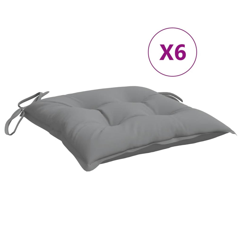 Chair Cushions 6 pcs Grey 50x50x7 cm Oxford Fabric Payday Deals