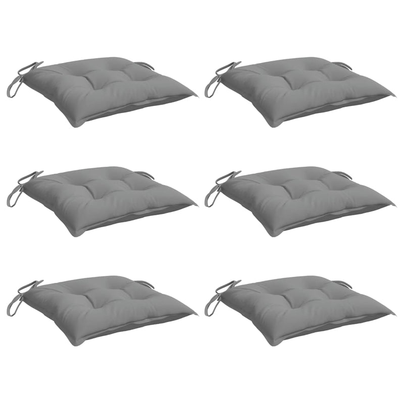 Chair Cushions 6 pcs Grey 50x50x7 cm Oxford Fabric Payday Deals