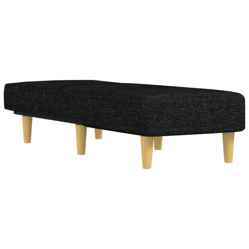 Chaise Longue Black Fabric Payday Deals