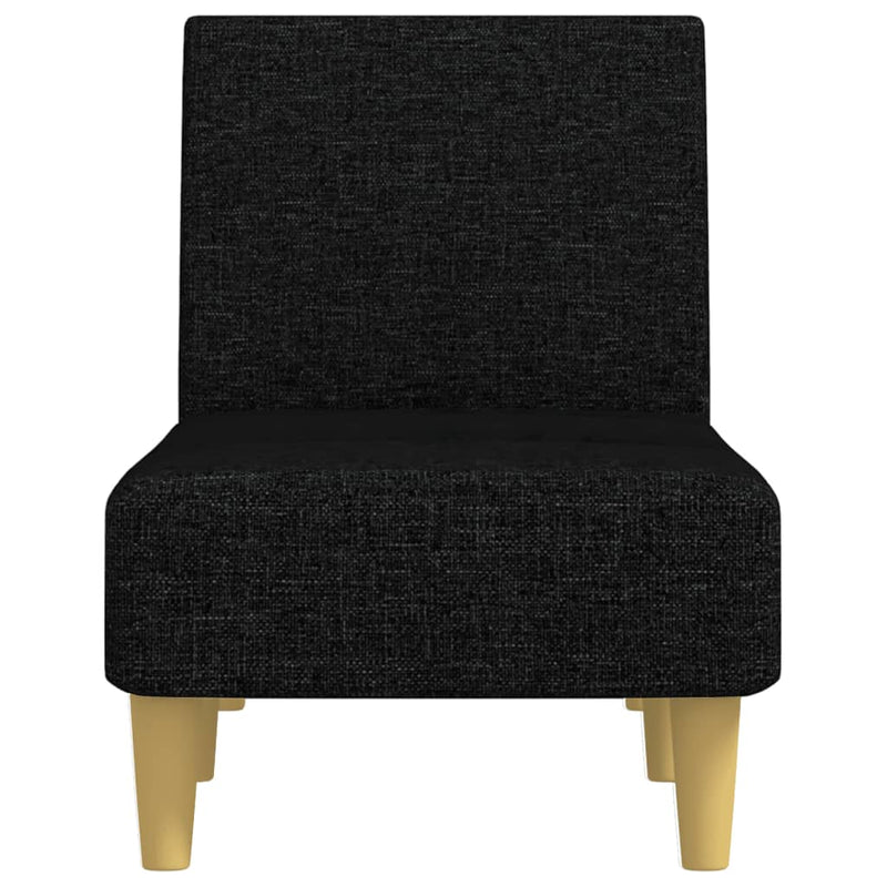 Chaise Longue Black Fabric Payday Deals
