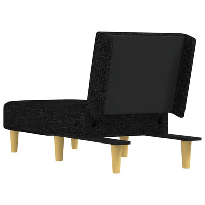 Chaise Longue Black Fabric Payday Deals