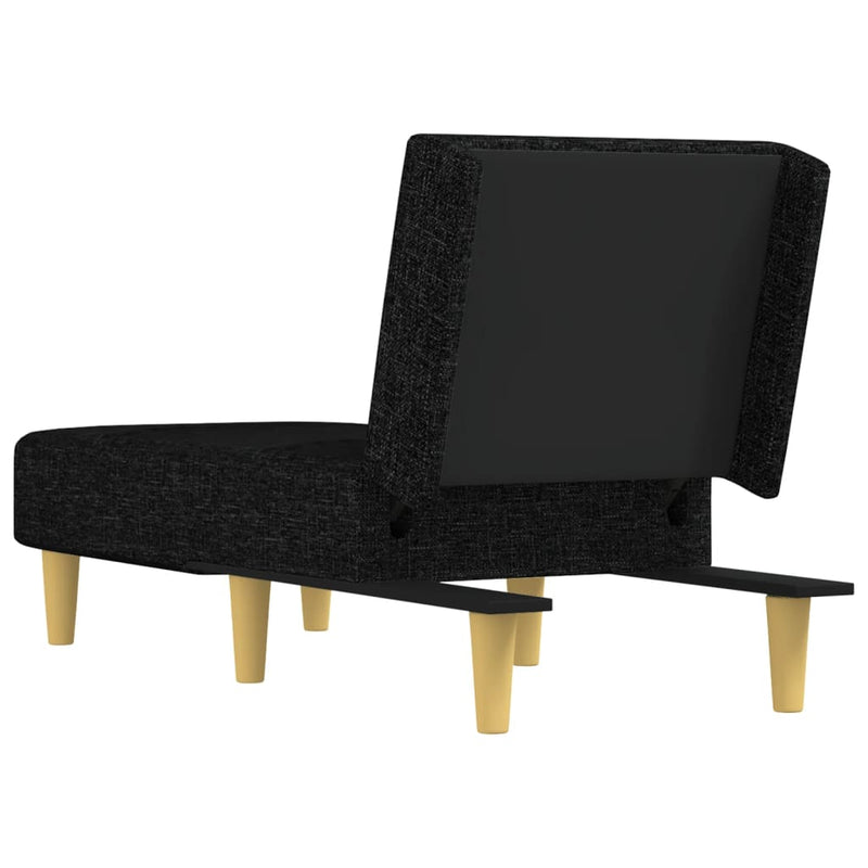 Chaise Longue Black Fabric Payday Deals