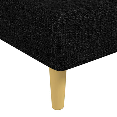 Chaise Longue Black Fabric Payday Deals