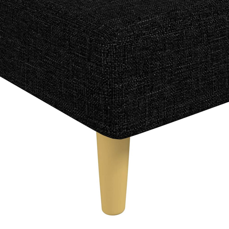 Chaise Longue Black Fabric Payday Deals