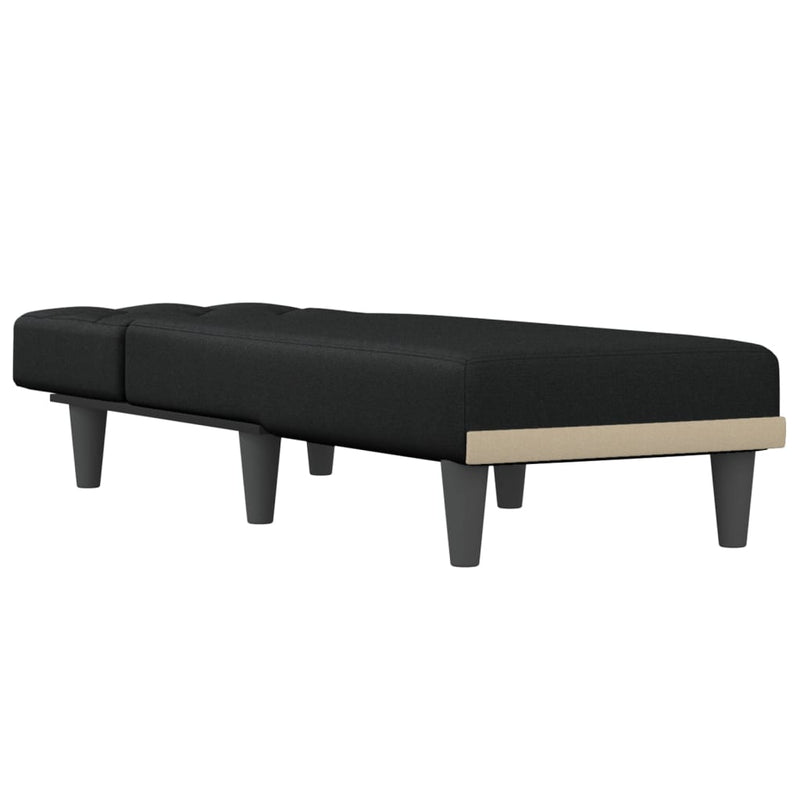 Chaise Longue Black Fabric Payday Deals