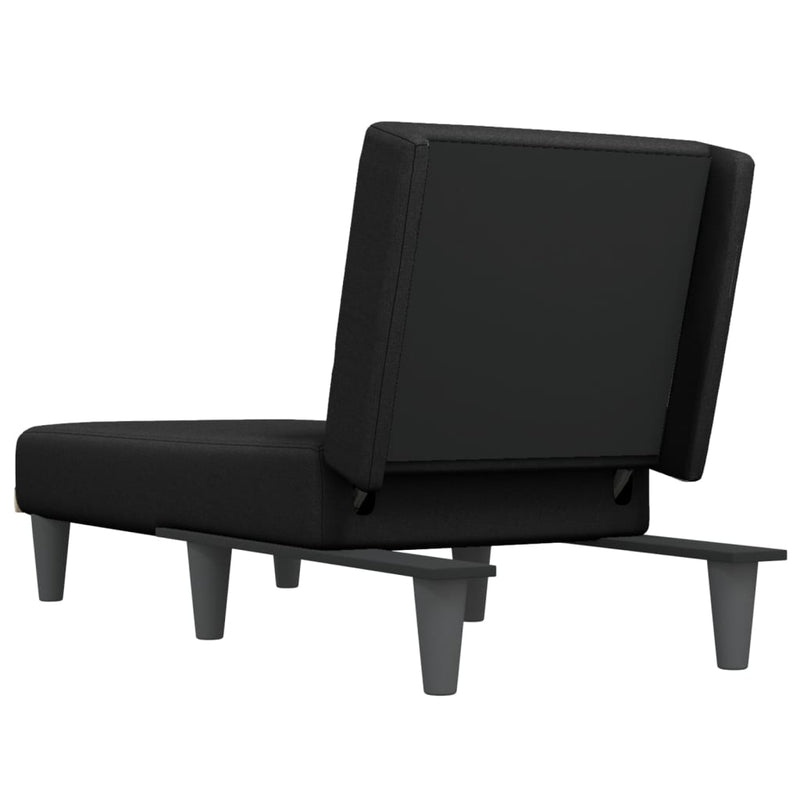 Chaise Longue Black Fabric Payday Deals