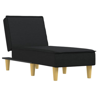 Chaise Longue Black Fabric Payday Deals