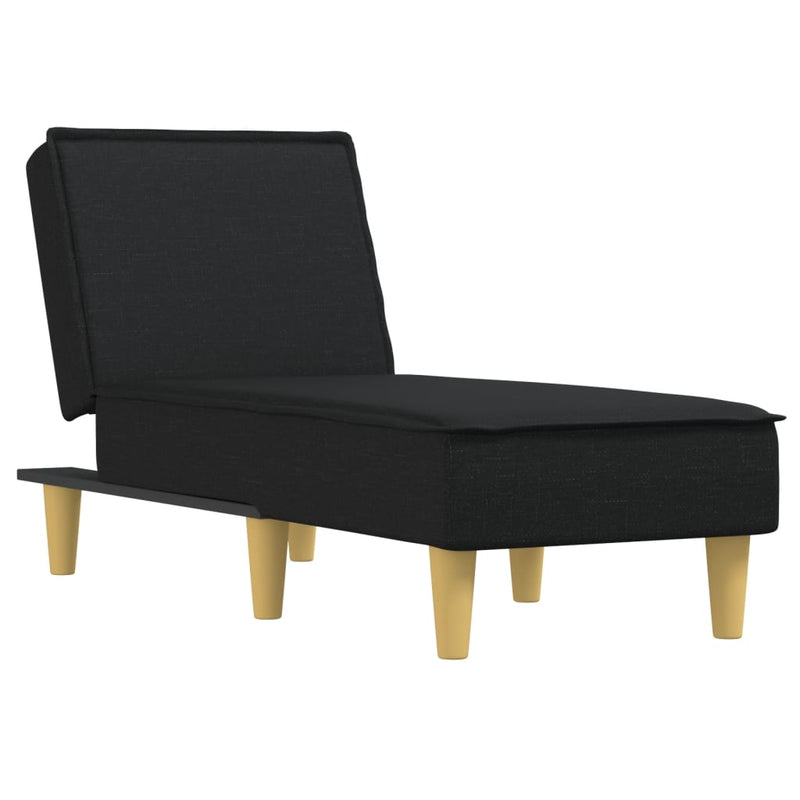 Chaise Longue Black Fabric Payday Deals