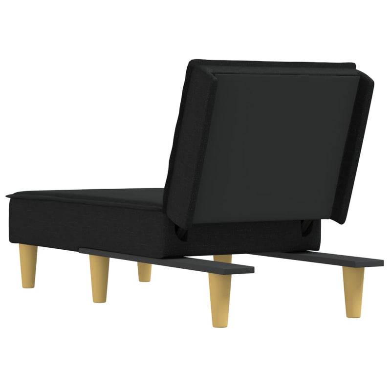 Chaise Longue Black Fabric Payday Deals