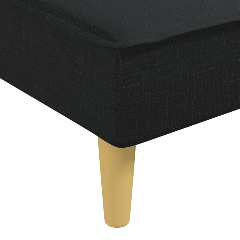 Chaise Longue Black Fabric Payday Deals