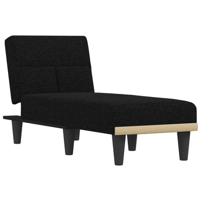 Chaise Longue Black Fabric Payday Deals