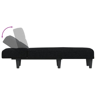 Chaise Longue Black Fabric Payday Deals