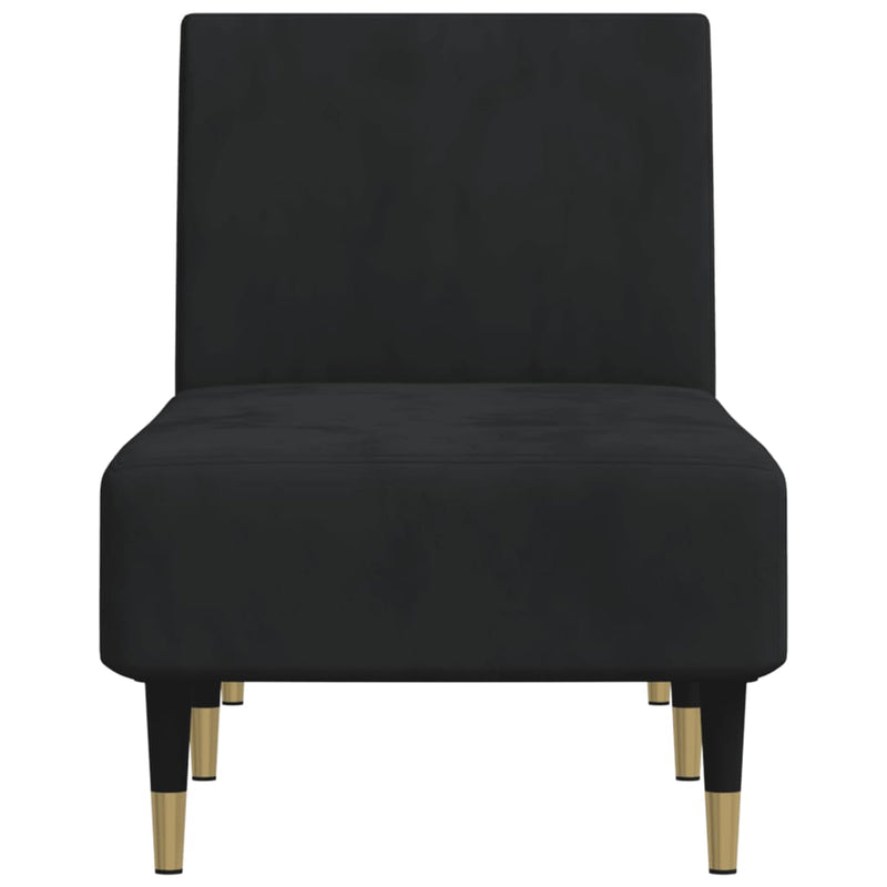Chaise Longue Black Velvet Payday Deals