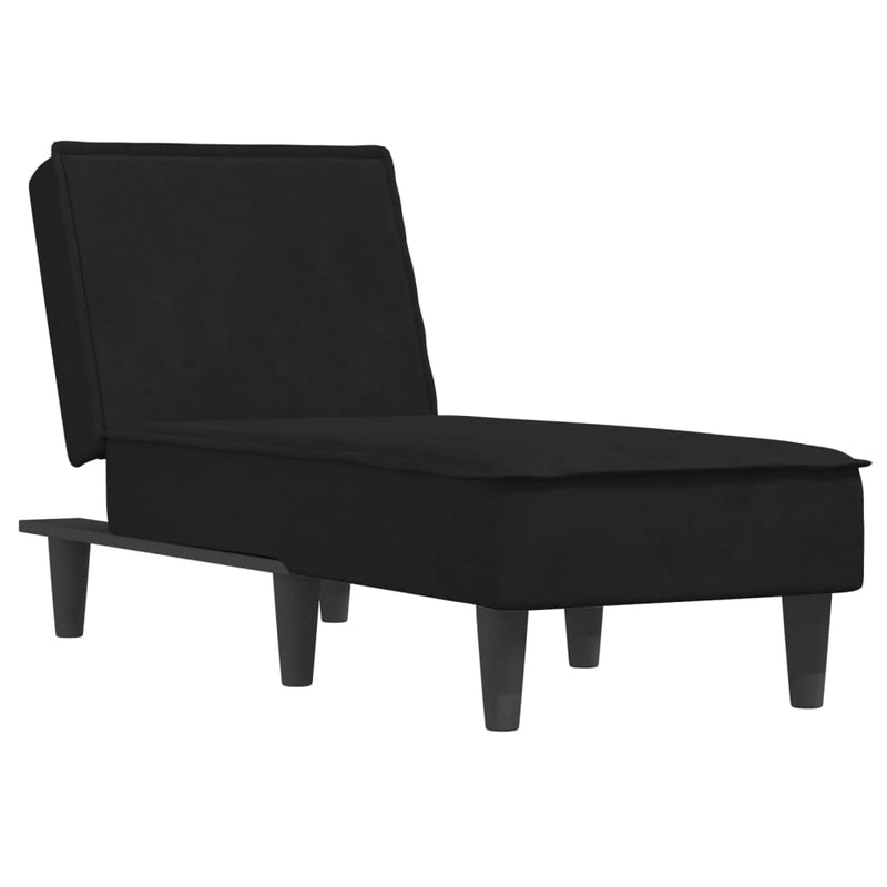 Chaise Longue Black Velvet Payday Deals