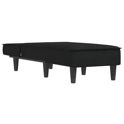 Chaise Longue Black Velvet Payday Deals