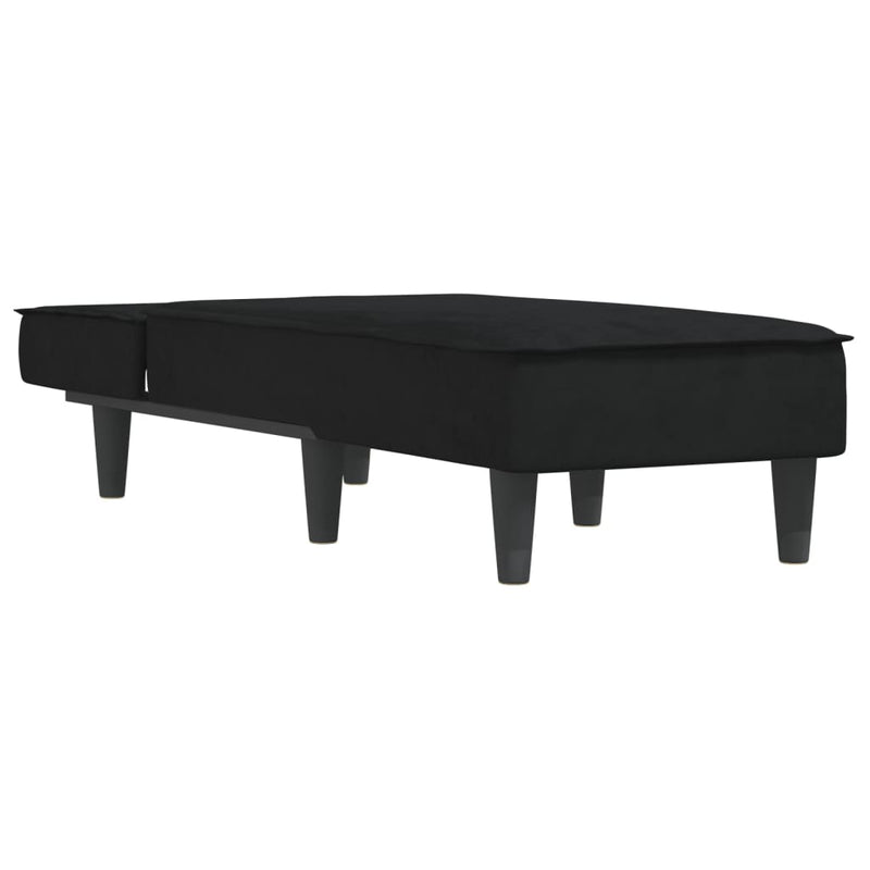 Chaise Longue Black Velvet Payday Deals