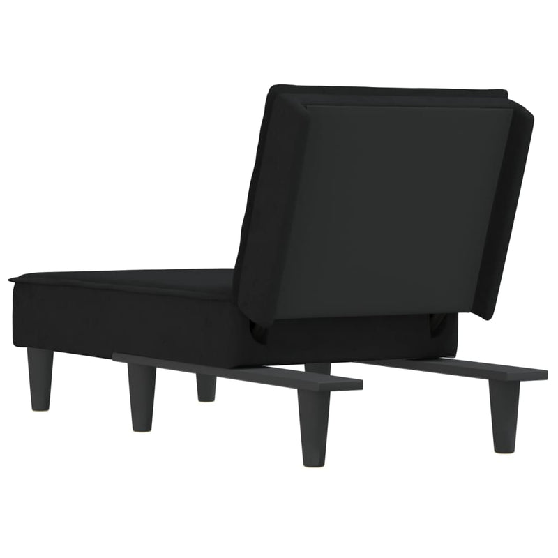 Chaise Longue Black Velvet Payday Deals
