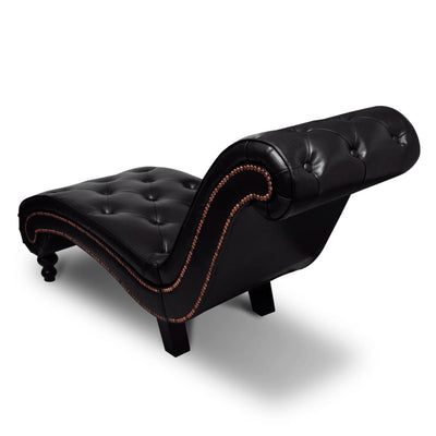 Chaise Longue Brown Faux Leather Payday Deals