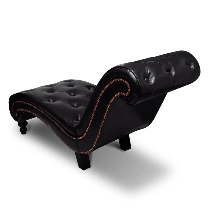 Chaise Longue Brown Faux Leather Payday Deals
