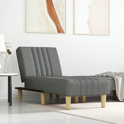 Chaise Longue Dark Grey Fabric Payday Deals