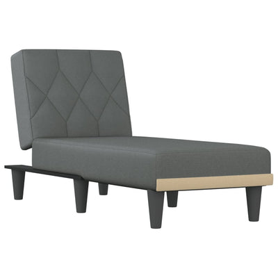 Chaise Longue Dark Grey Fabric Payday Deals