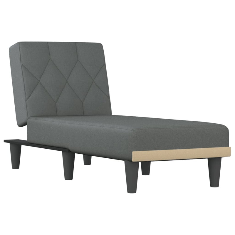Chaise Longue Dark Grey Fabric Payday Deals