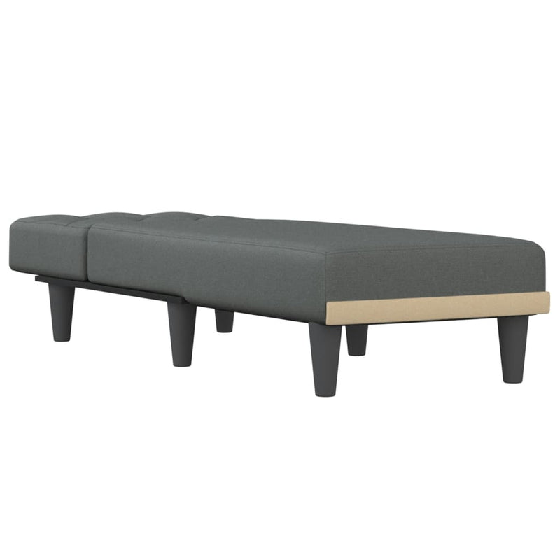 Chaise Longue Dark Grey Fabric Payday Deals