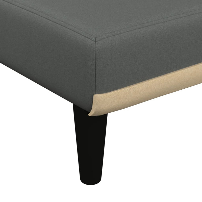 Chaise Longue Dark Grey Fabric Payday Deals
