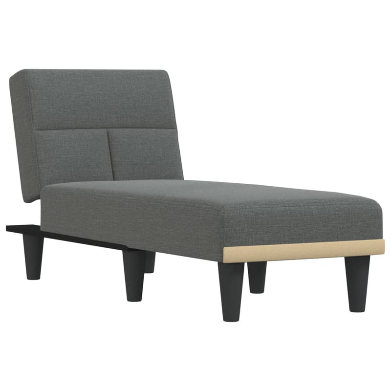 Chaise Longue Dark Grey Fabric Payday Deals