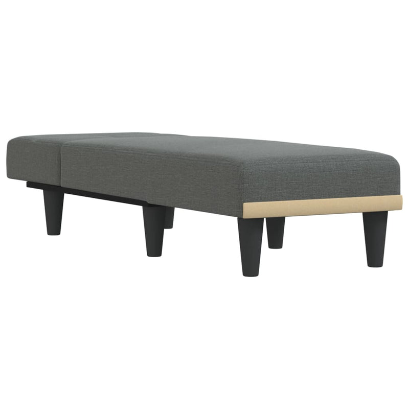 Chaise Longue Dark Grey Fabric Payday Deals