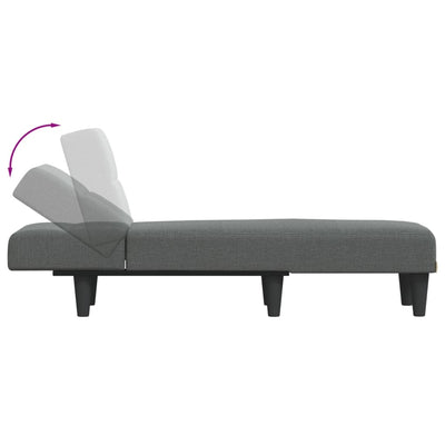 Chaise Longue Dark Grey Fabric Payday Deals