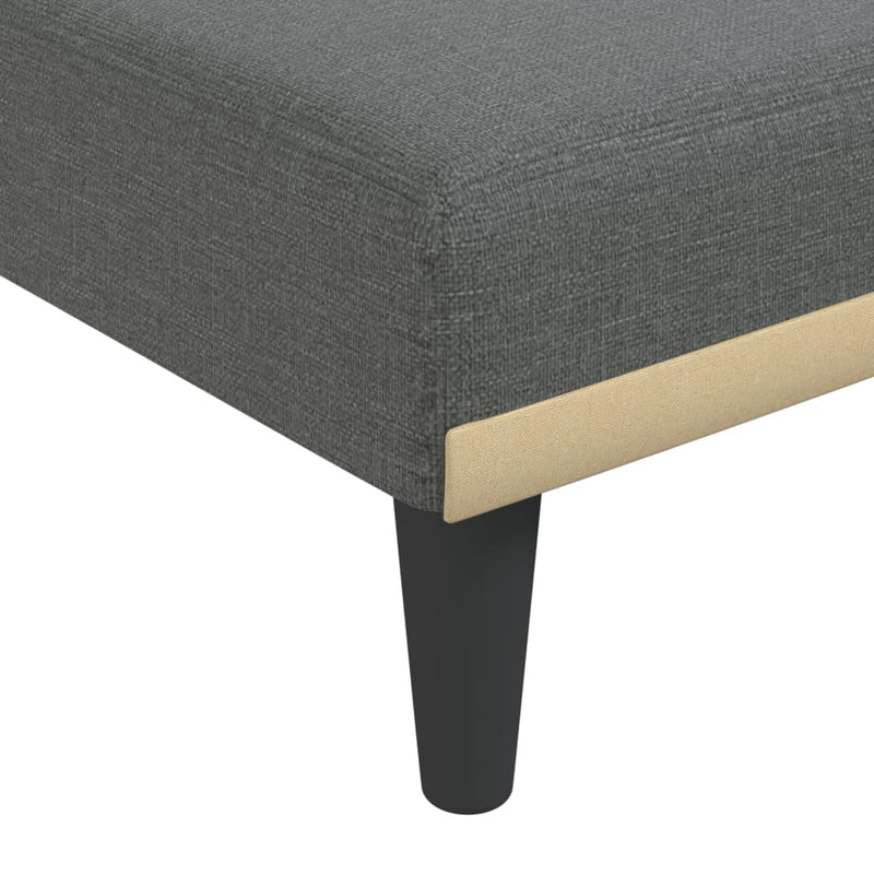 Chaise Longue Dark Grey Fabric Payday Deals