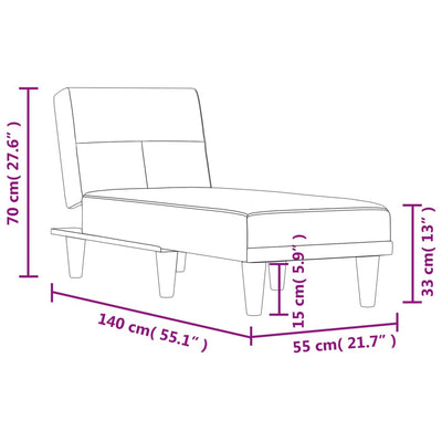 Chaise Longue Dark Grey Fabric Payday Deals