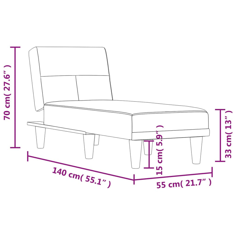 Chaise Longue Dark Grey Fabric Payday Deals