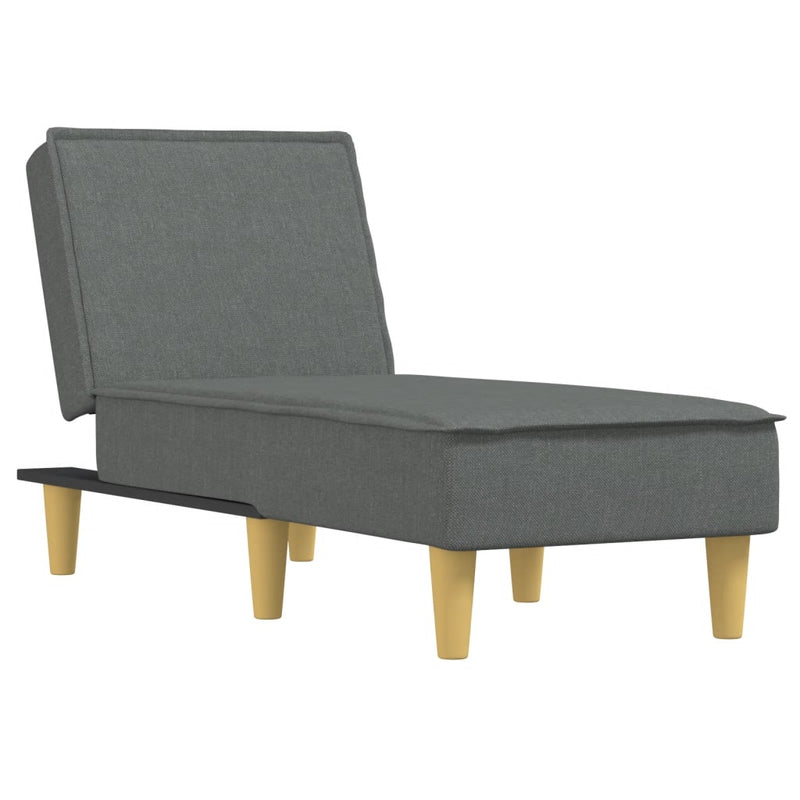 Chaise Longue Dark Grey Fabric Payday Deals