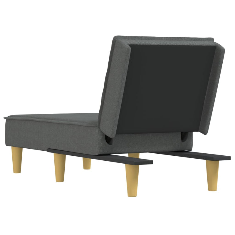 Chaise Longue Dark Grey Fabric Payday Deals