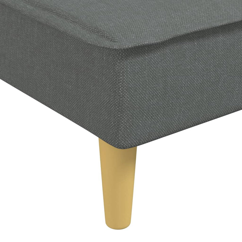 Chaise Longue Dark Grey Fabric Payday Deals
