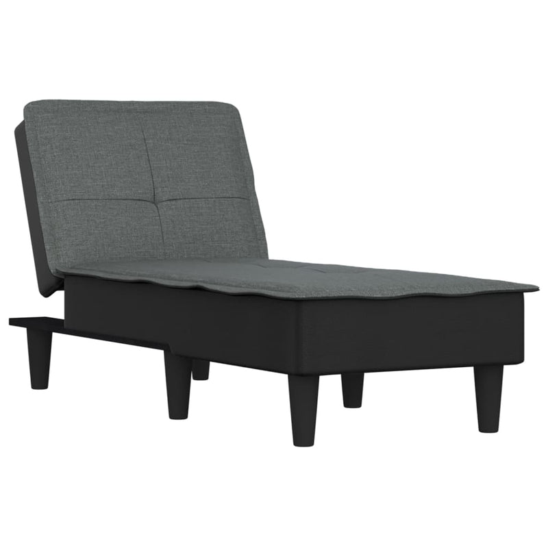 Chaise Longue Dark Grey Fabric Payday Deals