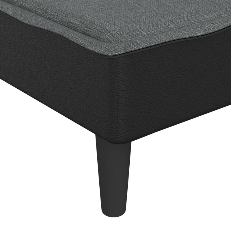 Chaise Longue Dark Grey Fabric Payday Deals