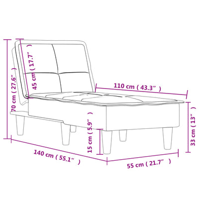 Chaise Longue Dark Grey Fabric Payday Deals