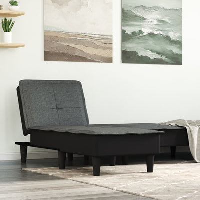 Chaise Longue Dark Grey Fabric