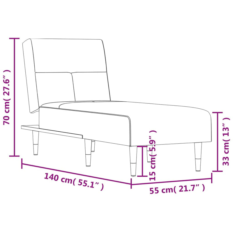 Chaise Longue Dark Grey Velvet Payday Deals