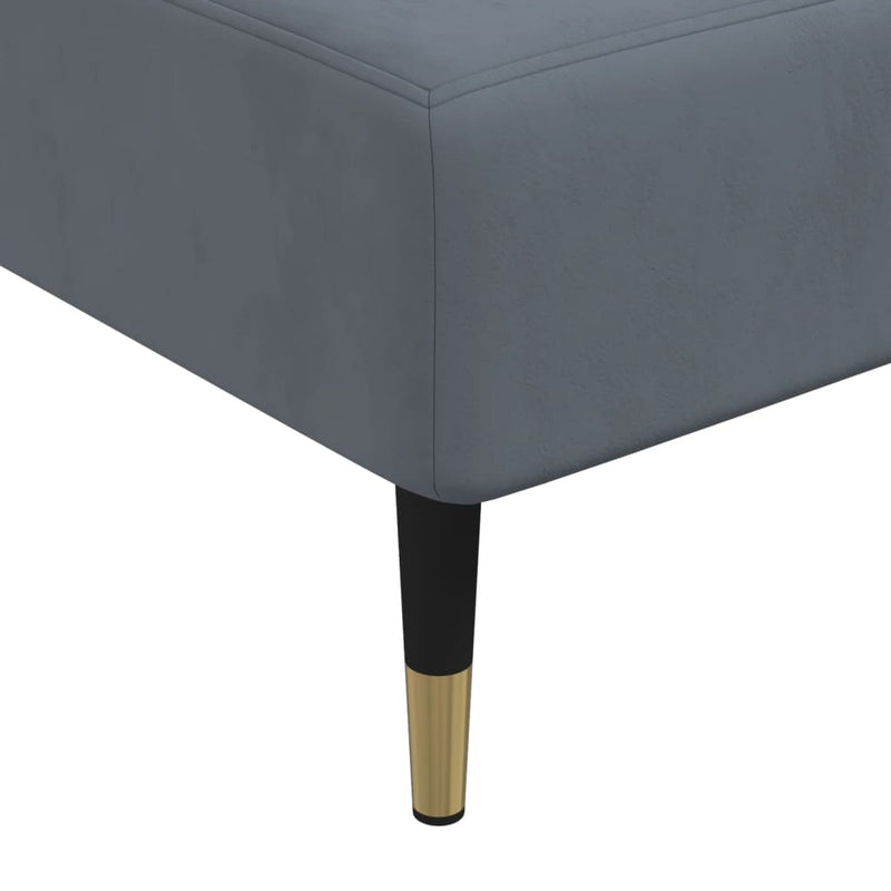 Chaise Longue Dark Grey Velvet Payday Deals